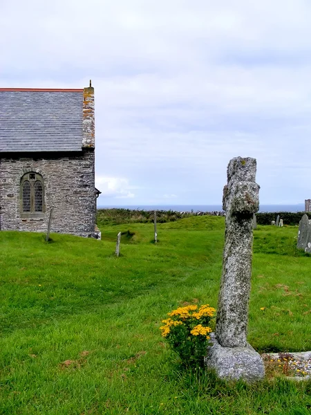 Tintagel eski kilisede — Stok fotoğraf