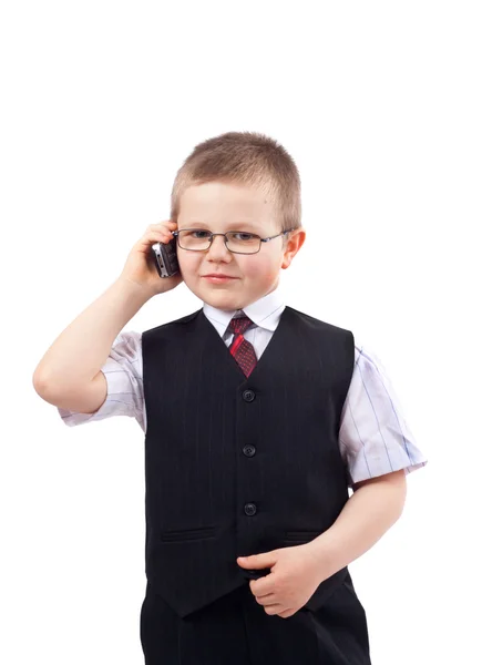 Malý chlapec - podnikatel — Stock fotografie