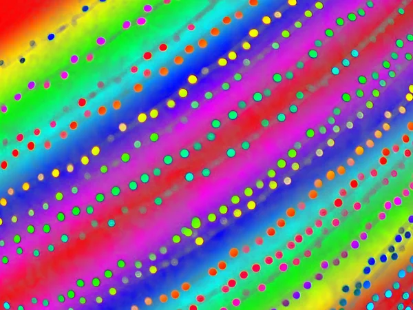 Abstrakte Karnevalsvielfalt, Regenbogenflecken häufen sich. — Stockfoto
