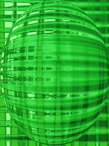 Abstract green sphere, interior details. — Stock Photo, Image