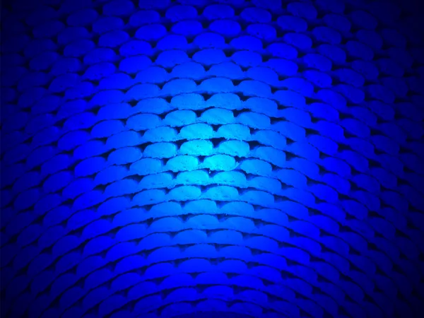 Abstraktes blaues Licht über Rollfläche, wissenschaftliche Details. — Stockfoto