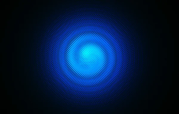 Abstraktes blaues Glas auf schwarzem Hintergrund, wissenschaftliche Details. — Stockfoto
