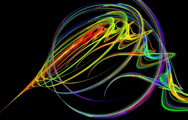 Abstract fractal rings heap, rainbow diversity. — Stock Photo, Image