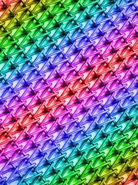 抽象的彩虹工业金属网格建设. — 图库照片