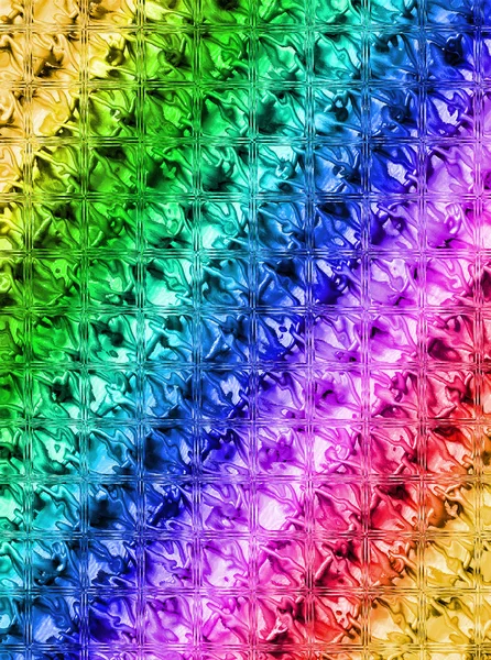 Abstract rainbow glass surface, texture closeup. — Stock Photo, Image