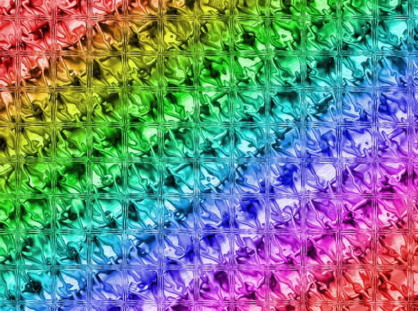 Abstrakt rainbow glas ytan närbild, inre mångfald. — Stockfoto