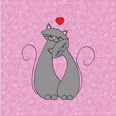 Love cats clipart