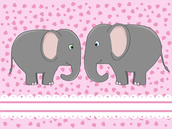 Elefant kärlek — Stock vektor