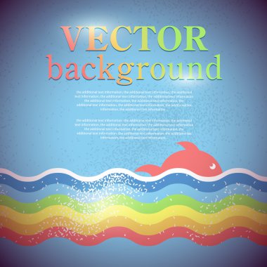 Vector background for design on sea subjects clipart