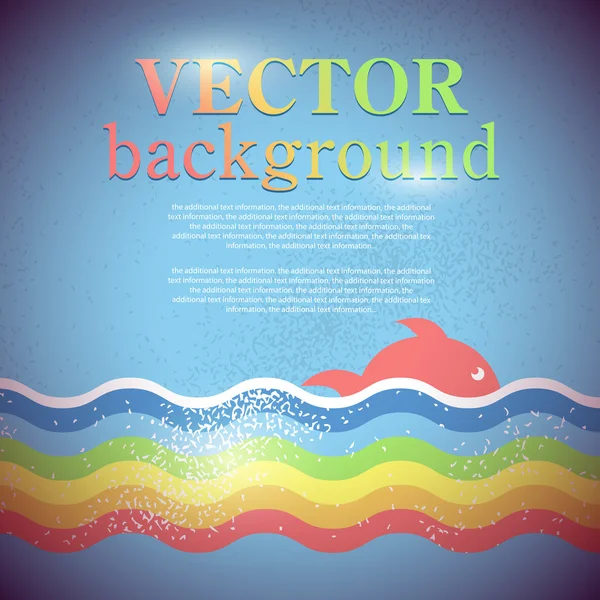 Vektor-Hintergrund für Design zu Meeresthemen — Stockvektor