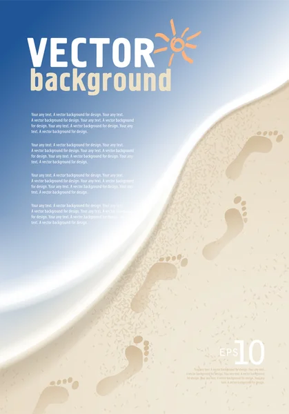 Fundal vectorial cu mare și nisip — Vector de stoc