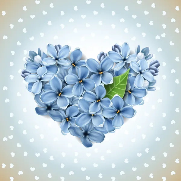 Καρδιά από λουλούδια του μια πασχαλιά — Διανυσματικό Αρχείο