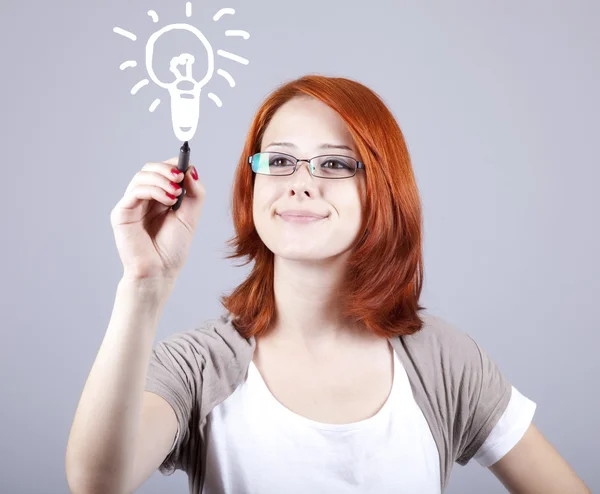 Jeunes femmes d'affaires avec stylo à la main — Photo