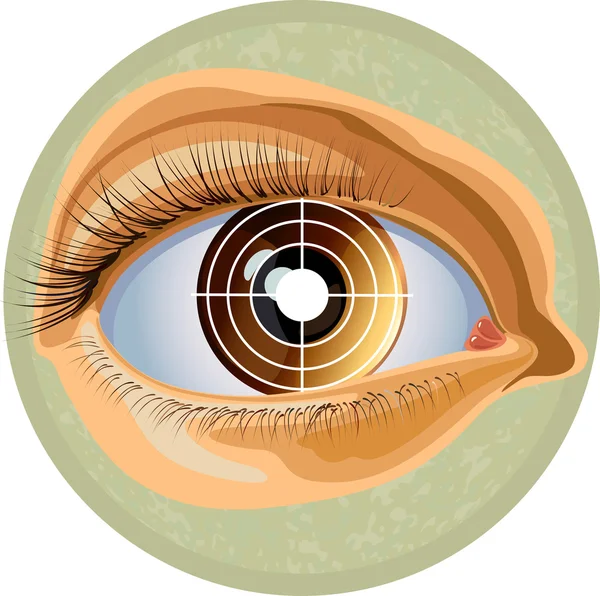 Auge und Ziel — Stockvektor