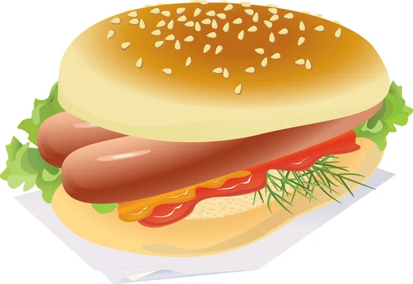 Hot-Dog — Wektor stockowy