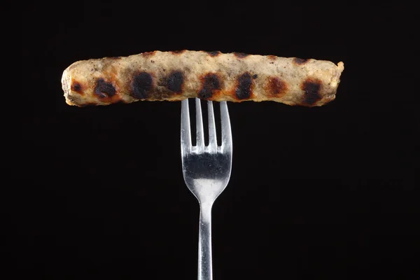 Kebapche una forchetta — Foto Stock