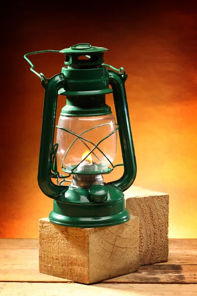 Green oil lamp — Stock Photo, Image