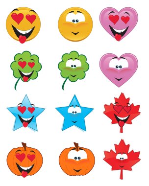 Emoticons in Love clipart