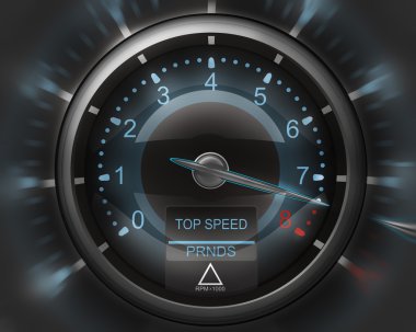 Tachometer white 3D render ( high resolution ) clipart