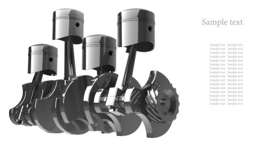 motor arka plan v8 3d render yüksek çözünürlük