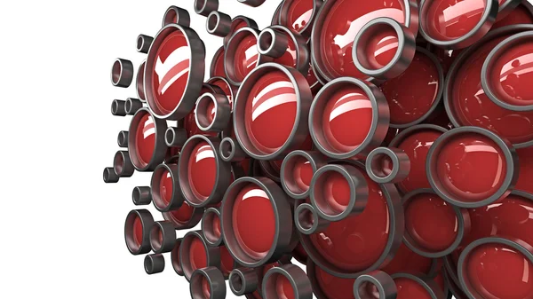 3D achtergrond voor bedrijfspresentatie rood — Stockfoto