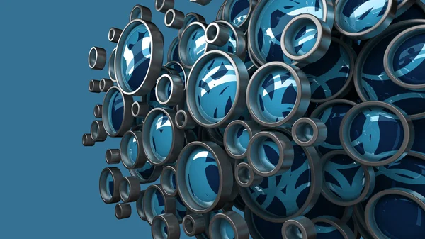 Abstrakt 3d bakgrund för företagspresentation blå — Stockfoto