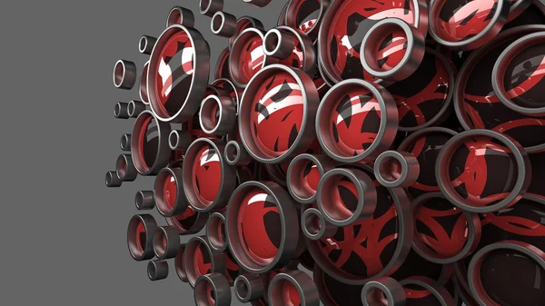 Fond 3D pour la présentation de l'entreprise rouge — Photo