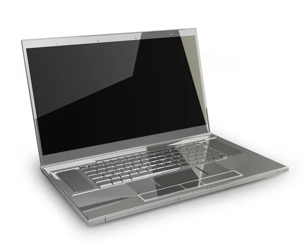 Laptop aislado sobre fondo blanco 3d —  Fotos de Stock