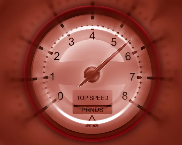 Tachometer red 3D render ( high resolution ) — Stock Photo, Image