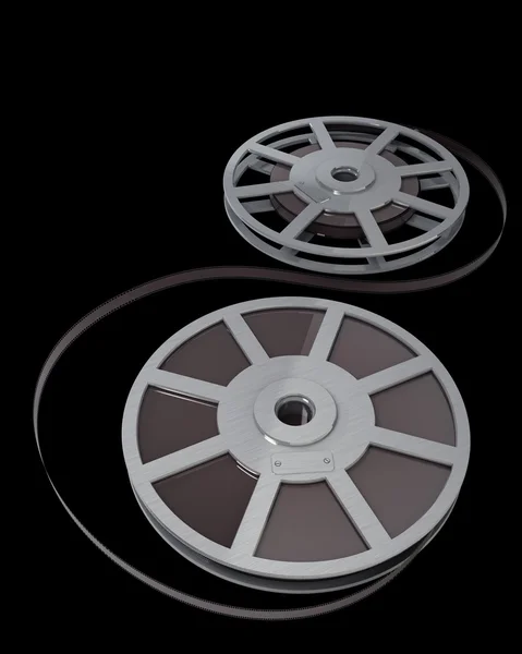 Film de cinéma rouleau et bande isolée sur fond illustration 3D. haute résolution — Photo