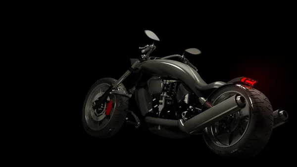 Konsept motosiklet (hiçbir ticari marka sorunlarını olduğunu kendi tasarım) yüksek çözünürlükte 3d — Stok fotoğraf