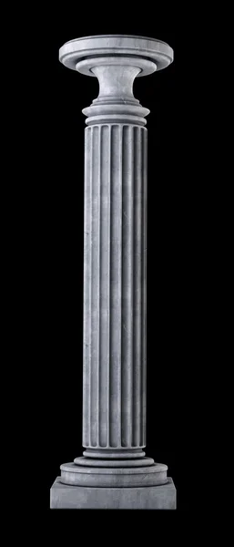 Classic Marble Column on black. Isolated High resolution 3D — Stock Photo, Image
