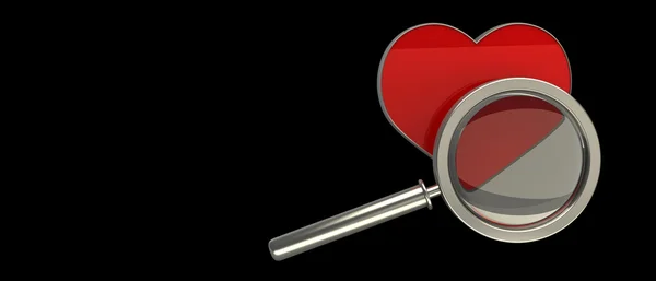 3D-Darstellung von "Love Search" hohe Auflösung. — Stockfoto