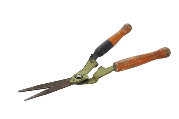 Old and rusty garden shears. — Stock Photo, Image