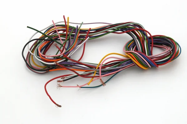 Close up of multicoloured wire — Stock Photo, Image