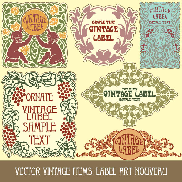 Label art nouveau