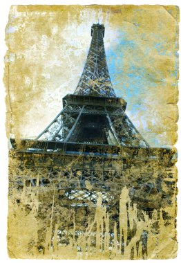 France- retro style picture clipart