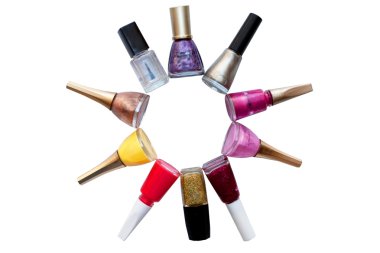Dial-up of nail polishes clipart
