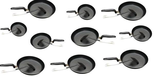 Metal frying pans with a blade — Stock Photo, Image