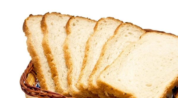 Хлеб из пшеницы в корзине — стоковое фото