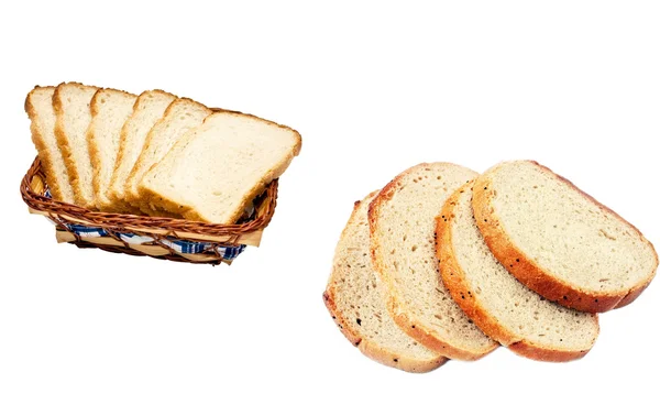 Pan de trigo en una bandeja de pan —  Fotos de Stock