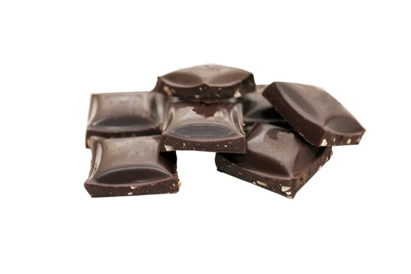 El postre - el chocolate negro de nuez — Foto de Stock
