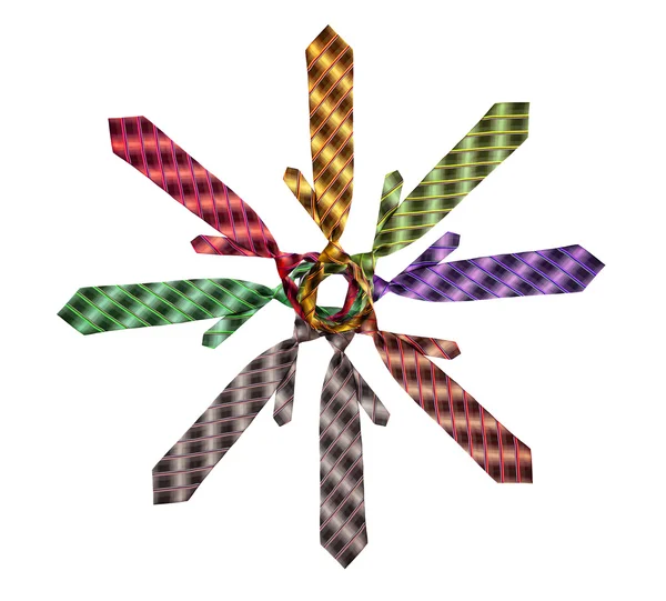 Collection of ties for suits of different colors — Stock Photo, Image