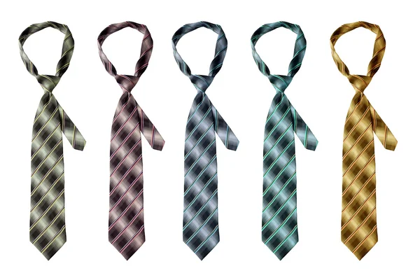 Krawattenkollektion für Anzüge in verschiedenen Farben — Stockfoto