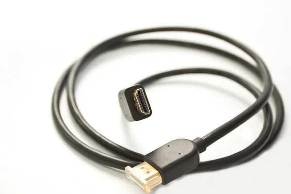 Černý kabel pro přenos signálu — Stock fotografie