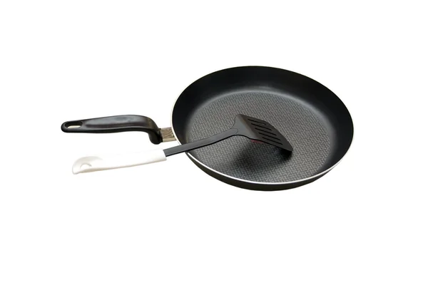 Metal frying pan with a blade — Stock Photo, Image
