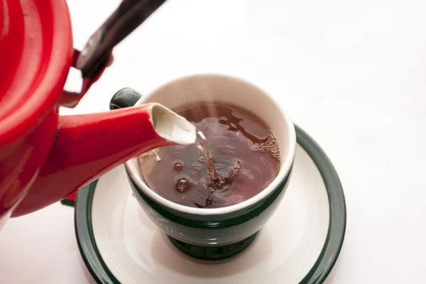 Having poured hot water — Stock Photo, Image