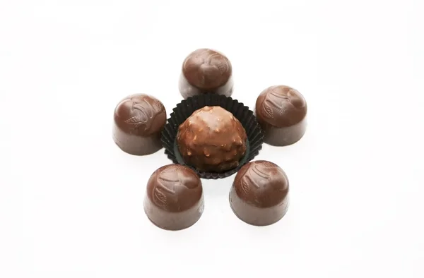 Čokoládu na bílém pozadí — Stock fotografie