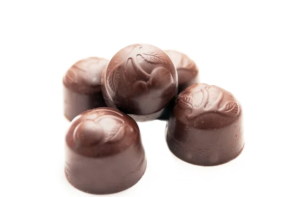 Chocolates with a cherry stuffing — Stock Photo, Image