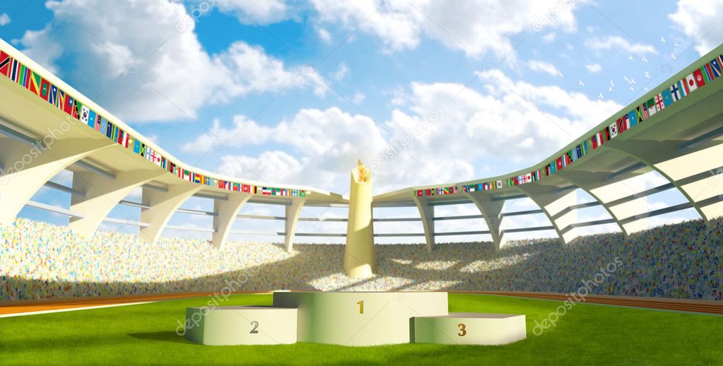 Olympic Stadium with podium